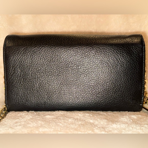 🖤 Aimee Kestenberg Delancey Leather Gold Chain Wallet Crossbody Bag in Black EUC - Picture 4 of 16